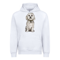 White bichon frise dog Urban Hoodie - BarkalooDesign