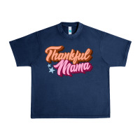 Navy thankful mama Urban Heavy Tee - JahusDesignShop