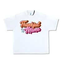 White thankful mama Urban Heavy Tee - JahusDesignShop