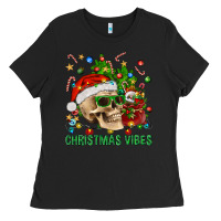 Black Christmas Vibes Ladies Tee - BundleAndBundleShop