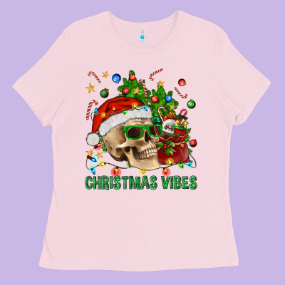 Christmas Vibes Ladies Tee Designed By Bundleandbundleshop
