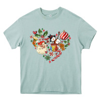Arona christmas heart Heavy Core Tee - MaliasSmallBusiness