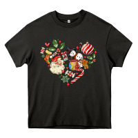Asphalt christmas heart Heavy Core Tee - MaliasSmallBusiness