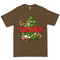 Cacao Best Teacher Ever With Christmas Tree Premium Tee - BundleAndBundleShop