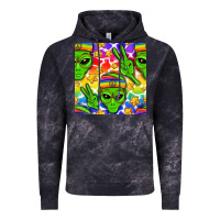 Cloud Black Pride LGBTQ+ aliens and stars with rainbow Vintage Hoodie - NancyCooperArtShop