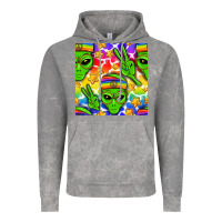 Cloud Rock Pride LGBTQ+ aliens and stars with rainbow Vintage Hoodie - NancyCooperArtShop