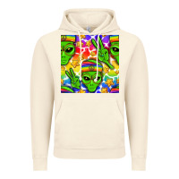 Vintage Artic Pride LGBTQ+ aliens and stars with rainbow Vintage Hoodie - NancyCooperArtShop