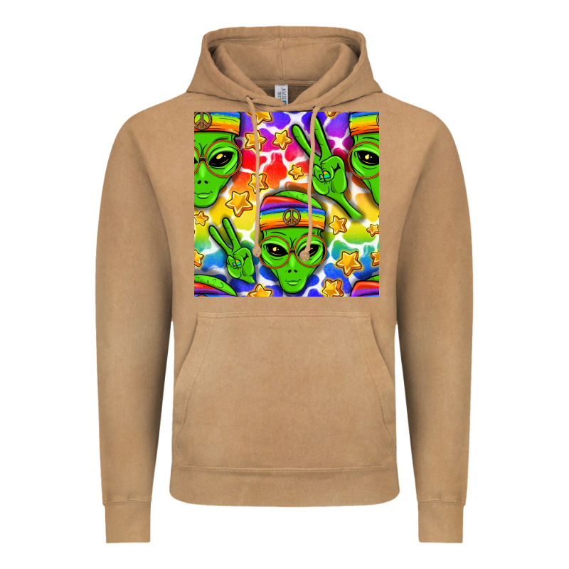 Pride Lgbtq+ Aliens And Stars With Rainbow Vintage Hoodie by NancyCooperArtShop | Teevron