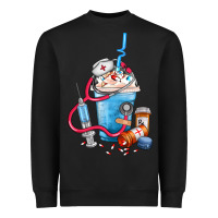 Black Nurse frappe coffee Heavyweight Sweatshirt - FaDigitalArtStudio