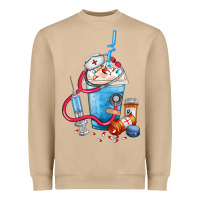 Mushroom Nurse frappe coffee Heavyweight Sweatshirt - FaDigitalArtStudio