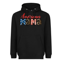 Black Western American Mama Mother's Day Heavyweight Hoodie - LillyAllenDesigns