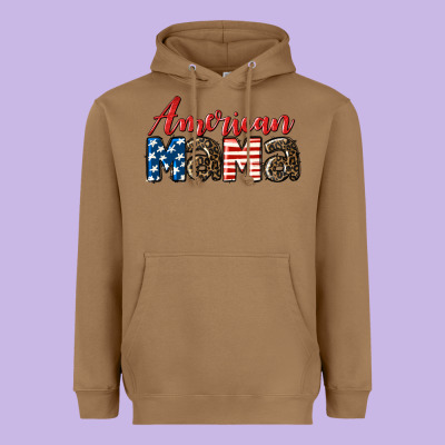 Western American Mama Mother's Day Heavyweight Hoodie Designed By Lillyallendesigns