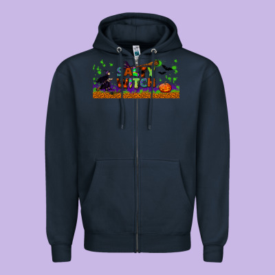 Salty Witch Libbey Glass Zipper Hoodie Designed By Bundleandbundleshop