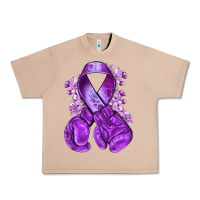 Burro purple ribbon with boxing gloves Urban Heavy Tee - NancyCooperArtShop
