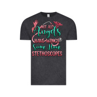 Vintage Black not all angels have wings some have stethoscopes Vintage Tee - RanaPortraitStore