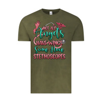 Vintage Olive not all angels have wings some have stethoscopes Vintage Tee - RanaPortraitStore