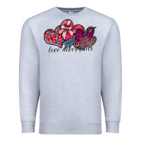 Heather Grey love never fails Premium Sweatshirt - SublimationCraftShop