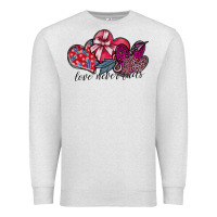 Oatmeal Heather love never fails Premium Sweatshirt - SublimationCraftShop