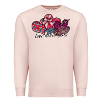 Pale Pink love never fails Premium Sweatshirt - SublimationCraftShop