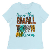 Baby Blue Living The Small Town Dream Ladies Tee - BundleAndBundleShop