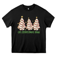 Black oh christmas tree cake Heavy Core Tee - MaliasSmallBusiness