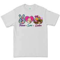 Dove Grey Peace Love Easter Premium Tee - BundleAndBundleShop