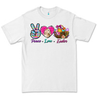 White Peace Love Easter Premium Tee - BundleAndBundleShop