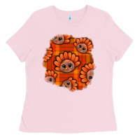 Bubblegum Pink Thanksgiving Turkey With Tartan Patch Ladies Tee - BundleAndBundleShop