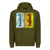 Army Green Baseball And Softball Tumbler Premium Hoodie - BundleAndBundleShop
