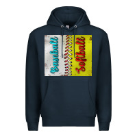 Navy Baseball And Softball Tumbler Premium Hoodie - BundleAndBundleShop