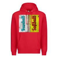 Red Baseball And Softball Tumbler Premium Hoodie - BundleAndBundleShop