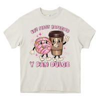 Cream but first cafecito y pan dulce Heavy Core Tee - MaliasSmallBusiness