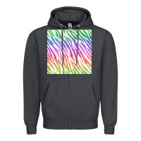 Smoke watercolor rainbow zebra seamless pattern Zipper Hoodie - BundleAndBundleShop