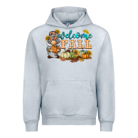 Heather Grey welcome fall gnome Urban Hoodie - BarkalooDesign