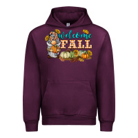 Mauve Wine welcome fall gnome Urban Hoodie - BarkalooDesign