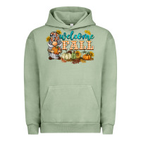 Pigment Oil Green welcome fall gnome Urban Hoodie - BarkalooDesign
