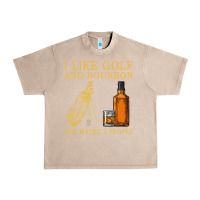 French Oak I Like Bourbon and Golf and Maybe 3 People Whiskey Urban Heavy Tee - tuanDangUi