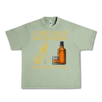 Oil Green I Like Bourbon and Golf and Maybe 3 People Whiskey Urban Heavy Tee - tuanDangUi