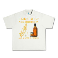 Pistachio I Like Bourbon and Golf and Maybe 3 People Whiskey Urban Heavy Tee - tuanDangUi