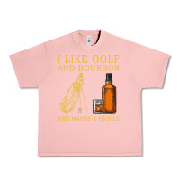 Salmon I Like Bourbon and Golf and Maybe 3 People Whiskey Urban Heavy Tee - tuanDangUi