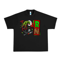 Black Christmas Character  Nurse Urban Heavy Tee - NancyCooperArtShop