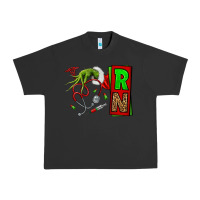 Pigment Black Christmas Character  Nurse Urban Heavy Tee - NancyCooperArtShop