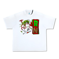 White Christmas Character  Nurse Urban Heavy Tee - NancyCooperArtShop