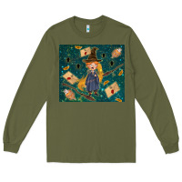 Army Green wizard boy with mouse Long Sleeve Tee - TumblerDesignByShophia