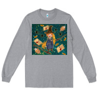 Heather Grey wizard boy with mouse Long Sleeve Tee - TumblerDesignByShophia