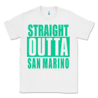 White Straight Outta San Marino Classic Tee - Bettercallsaul