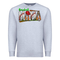 Heather Grey baseball mama Premium Sweatshirt - SublimationCraftShop