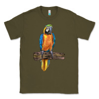 Army Green blue throated macaw Classic Tee - LillyAllenDesigns