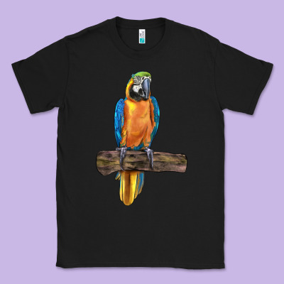 Blue Throated Macaw Classic Tee Designed By Lillyallendesigns