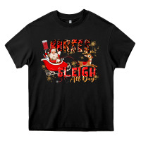 Black nurses sleigh all day Heavy Core Tee - MaliasSmallBusiness